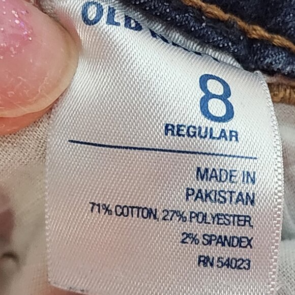 Old Navy Rock Star Dark Wash Cotton Poly Span Mid Rise Stretch Skinny Jean 8 Reg - Picture 14 of 16